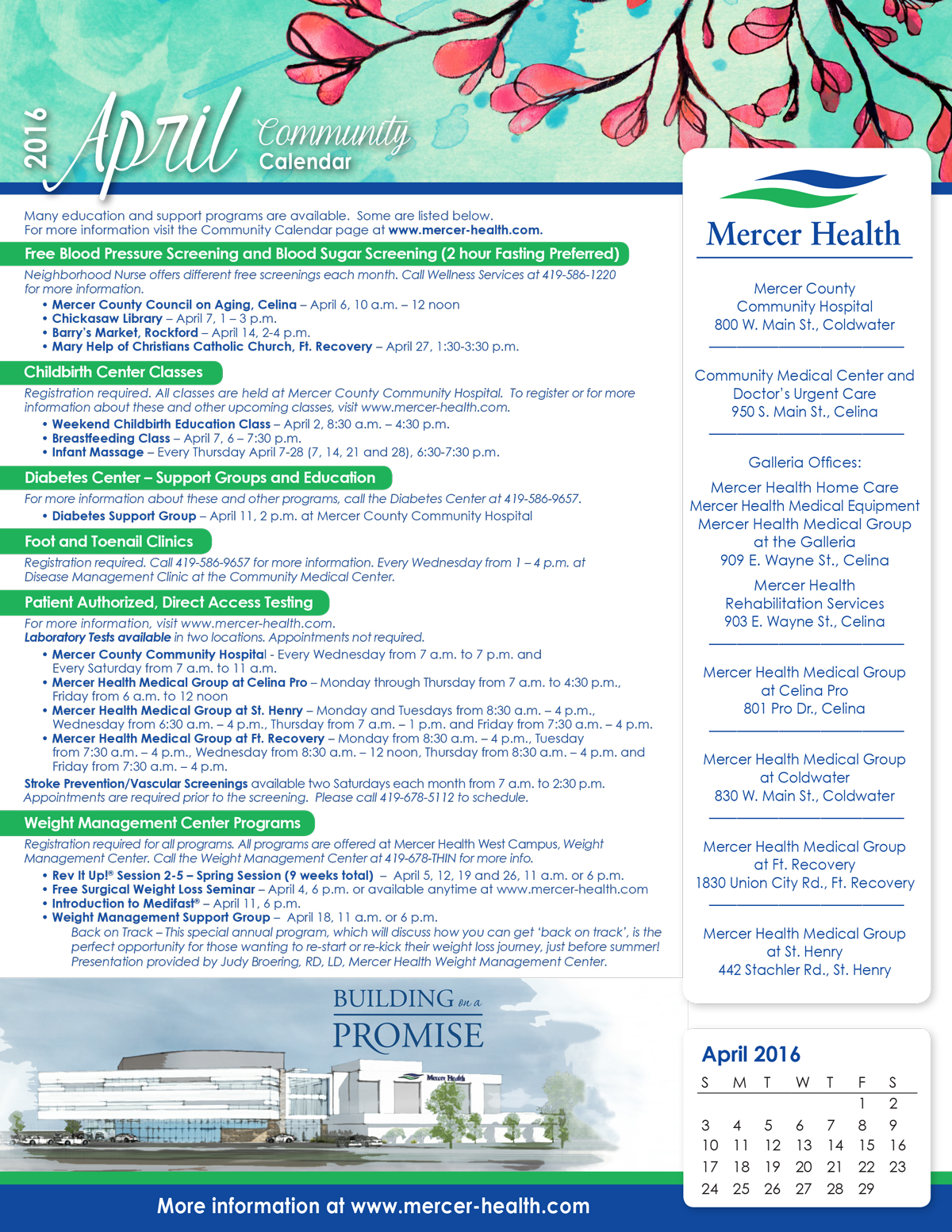 Mercer Health April Events